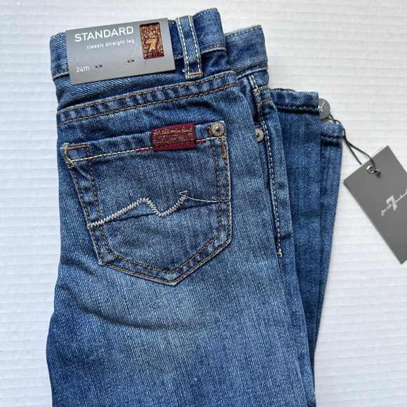 7 for all mankind BABY BOYS SKINNY STRETCH JEANS SIZE 24 Month Straight Leg NWT - Picture 2 of 4
